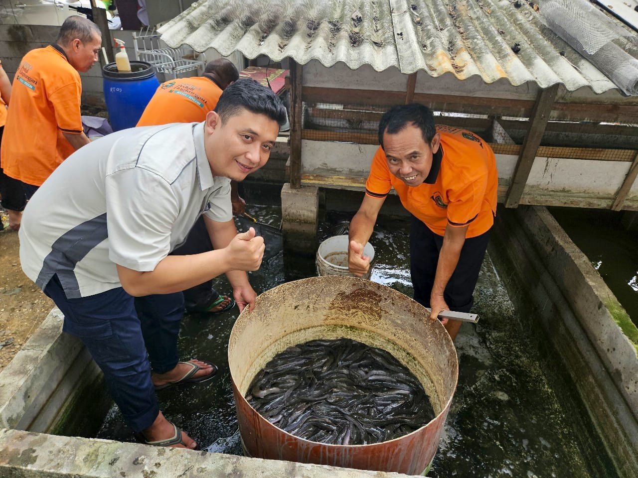 Dalam Bentuk Kemandirian Ekonomi, Program Warga Binaan Fajarpaper Sukseskan Panen Ikan Lele