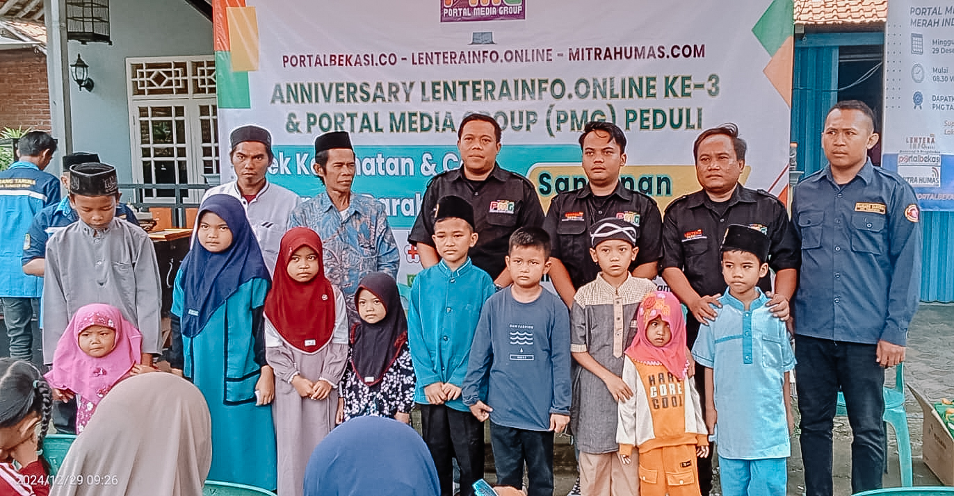 Santunan Anak Yatim Piatu dan Cek Kesehatan Gratis Warnai Perayaan HUT ke-3 Media Lenterainfo.online