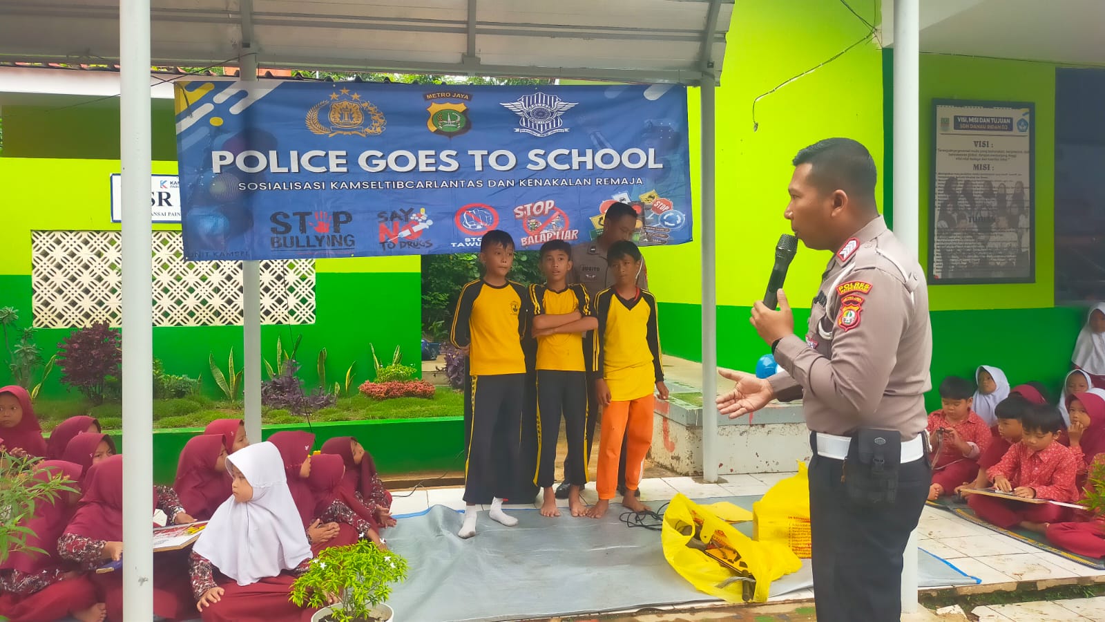 Jelang Oprasi Keselamatan Jaya 2025, Satlantas Polres Metro Bekasi Gencar Lakukan Police Goes To School Sebagai Langkah Preemtif